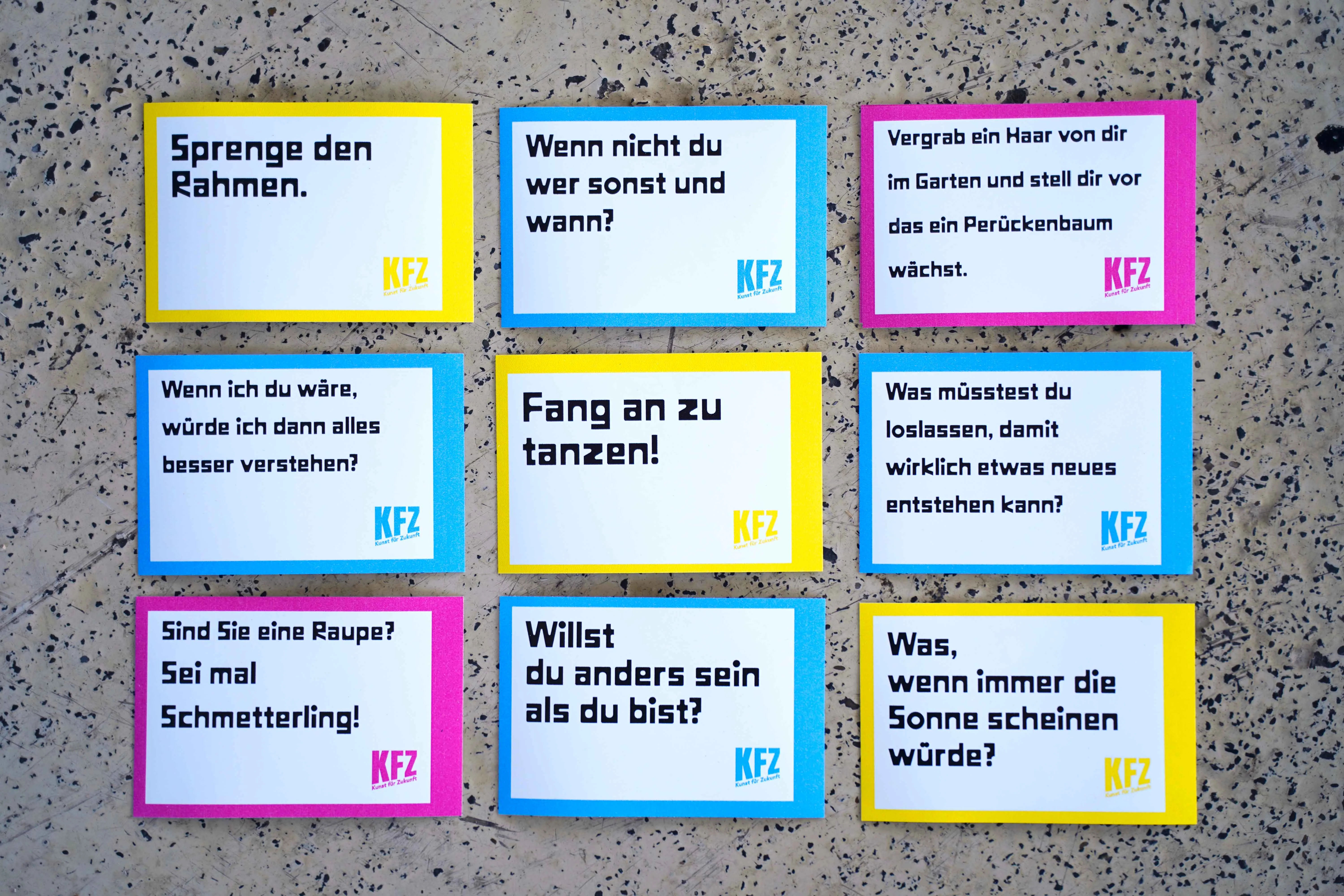 Anweisungen und Fragen aus 'Wenn nicht du wer sonst und wann?' von Doris Hofmann